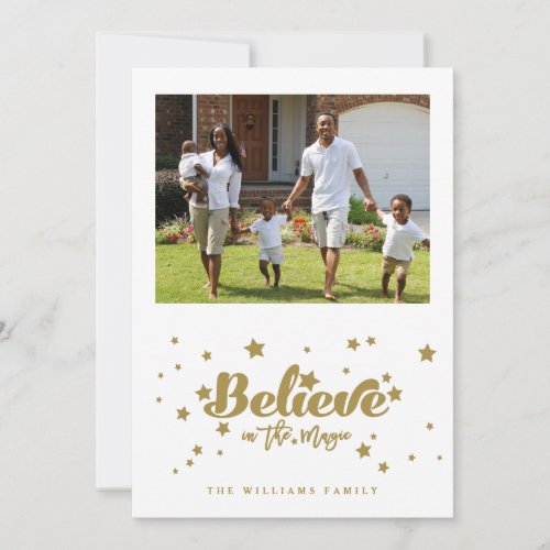 Believe in the Magic Family Holiday Photo