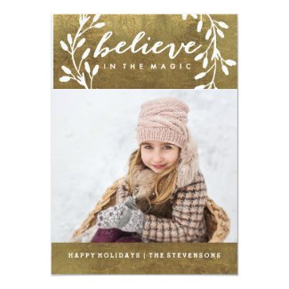 Believe in the Magic | Gold Shine Holiday Card