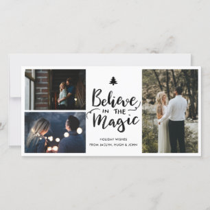 Believe In The Magic Handwritten Holiday Photo Card
