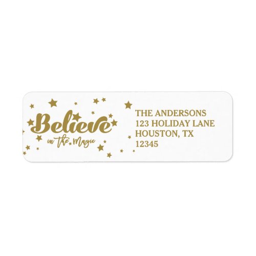 Believe in the Magic  Holiday Address Label