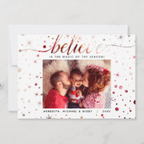 BELIEVE in the Magic Holiday Matching Text Effect Card