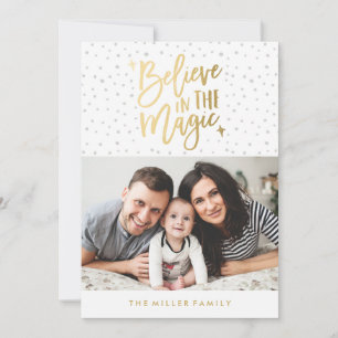 Believe In The Magic Holiday Photo Card