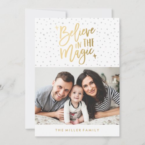 Believe In The Magic  Holiday Photo Card