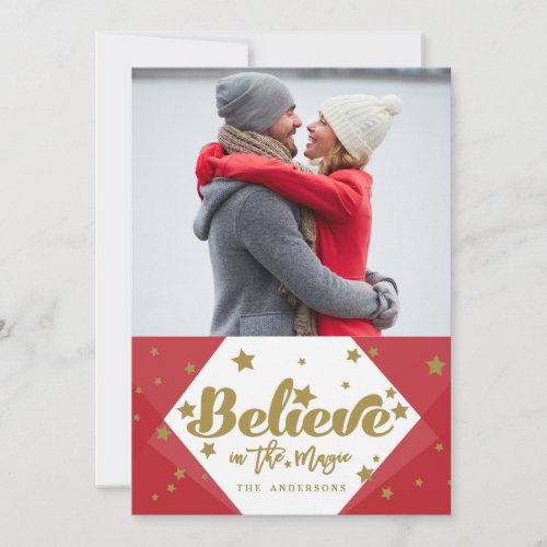 Believe in the Magic Holiday Photo Card