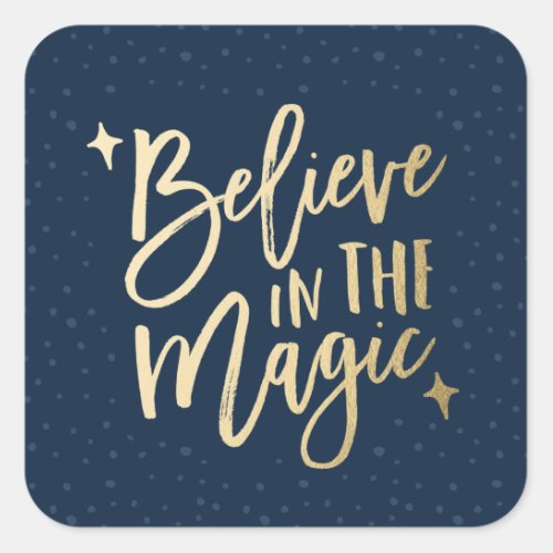 Believe In The Magic  Holiday Stickers in Navy