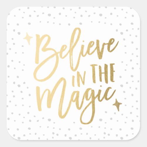 Believe In The Magic  Holiday Stickers in White
