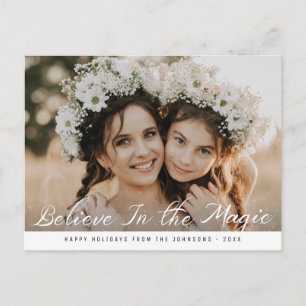 BELIEVE IN THE MAGIC merry christmas Postcard