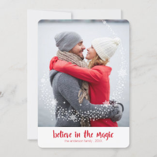 Believe in the Magic Modern Holiday Photo Card