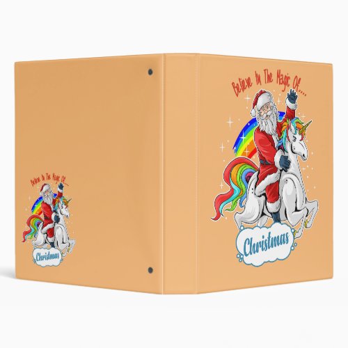Believe In The Magic Of Christmas  3 Ring Binder