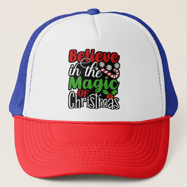 Believe in The Magic Of Christmas-82301 Trucker Hat (Front)