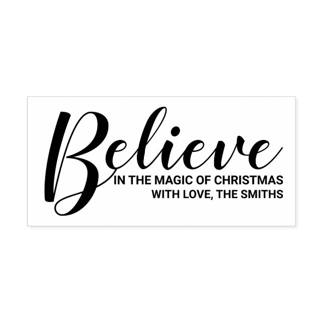 'Believe in the magic of Christmas' Festive Self-inking Stamp (Design)