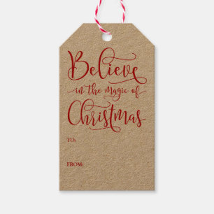 Believe In The Magic Of Christmas Gift Tags