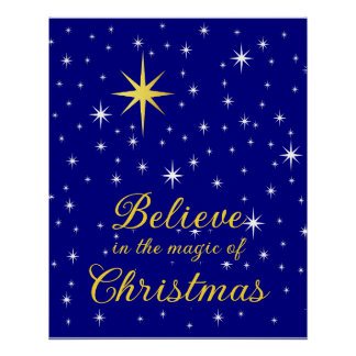 Believe in the Magic of Christmas Glossy Poster