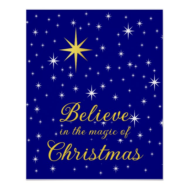 Believe in the Magic of Christmas Glossy Poster (Front)