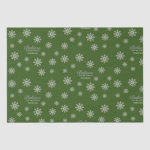Believe in the Magic Of Christmas   Green Tissue Paper