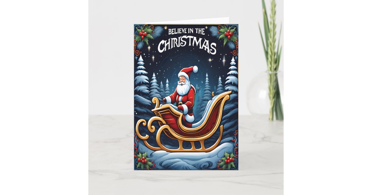 Believe in the Magic of Christmas Holiday Card  Zazzle