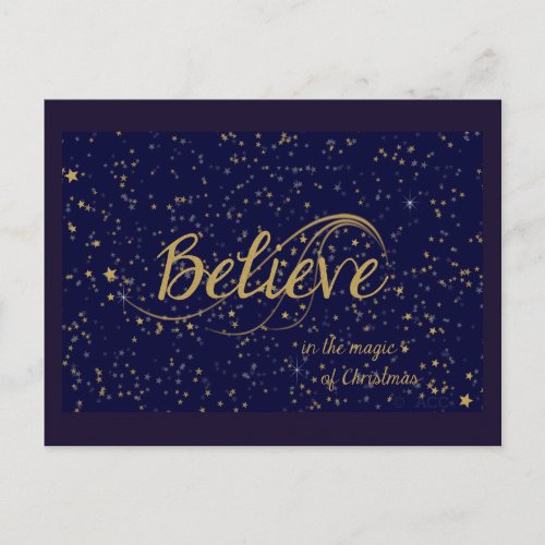 Believe in the magic of Christmas Holiday Postcard