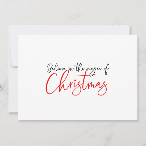 Believe in the magic of Christmas Invitation