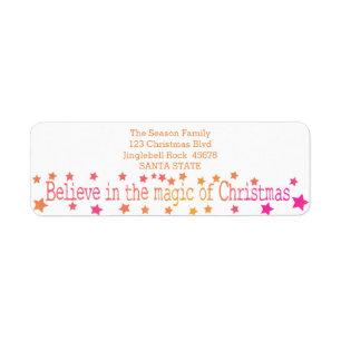 Believe in the magic of Christmas Label