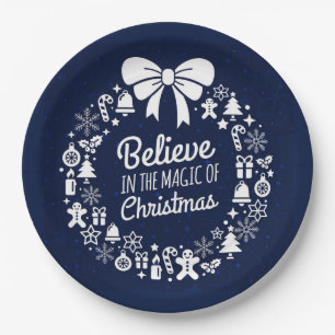 Believe in the magic of Christmas Paper Plates