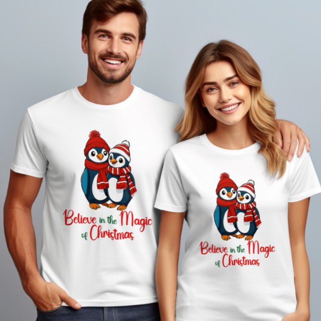 Believe in the magic of Christmas Penguin T-Shirt (Creator Uploaded)