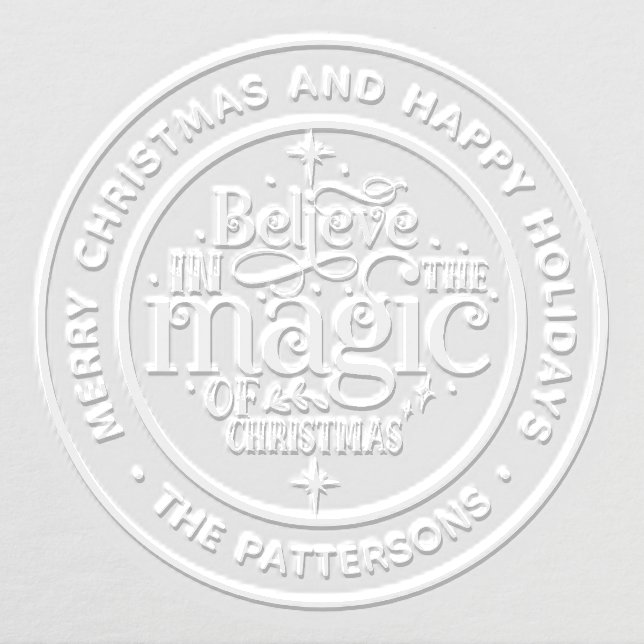 Believe In The Magic Of Christmas Personalized Embosser (Design)