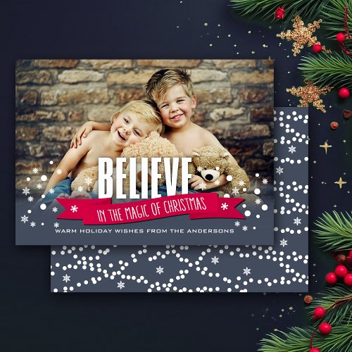 Believe in the Magic of Christmas Photo Card