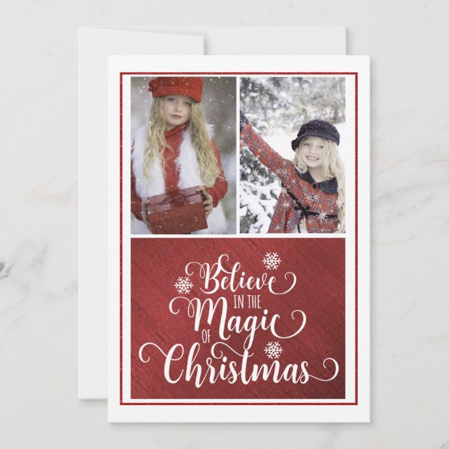 Believe in the Magic of Christmas Photo Card (Front)