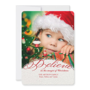 Believe In The Magic Of Christmas Photo Card 2