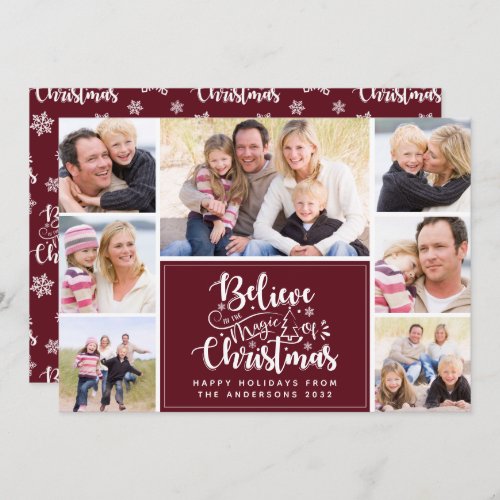 Believe in the Magic of Christmas Photo Holiday Card