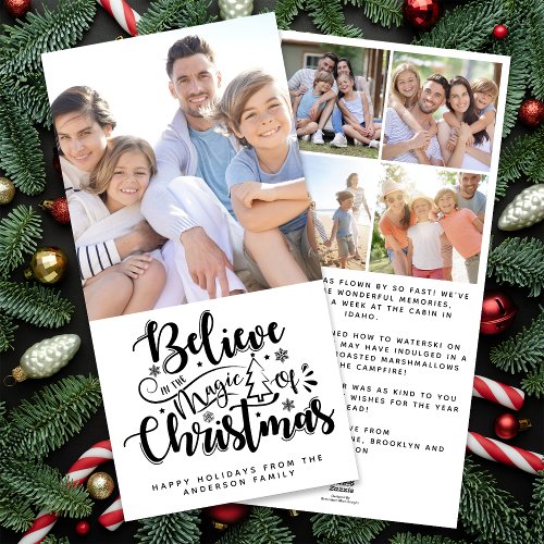 Believe in the Magic of Christmas Photo Holiday Card