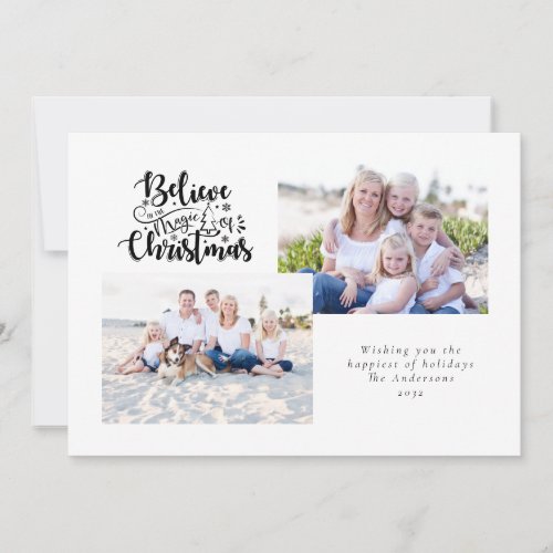 Believe in the Magic of Christmas Photo Holiday Card