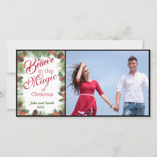 Believe In The Magic Of Christmas - Photo Holiday Card