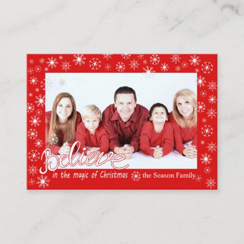 Believe in the magic of Christmas Photocard Enclosure Card