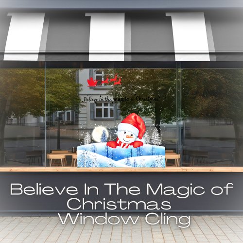 Believe In The Magic of Christmas Santa  Window Cling