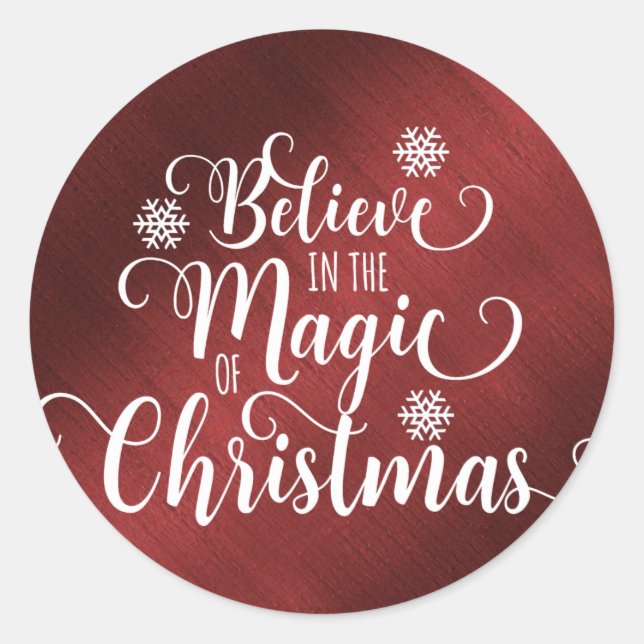 Believe in the Magic of Christmas Sticker (Front)