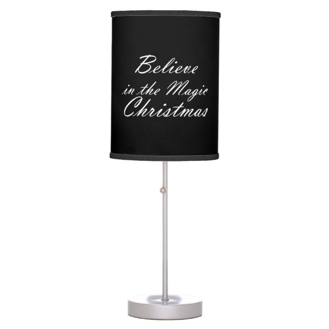 Believe in the Magic of Christmas Table Lamp (Front)