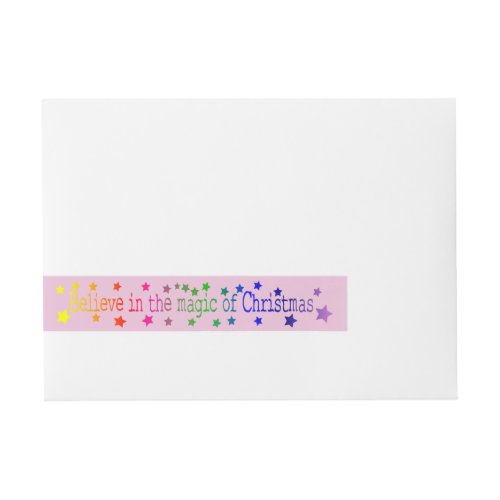 Believe in the magic of Christmas Wrap Around Address Label