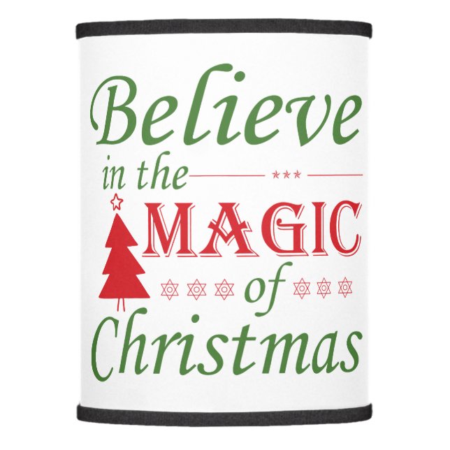 Believe In The Magic Of Christmas Xmas Tree Matchi Lamp Shade (Front)