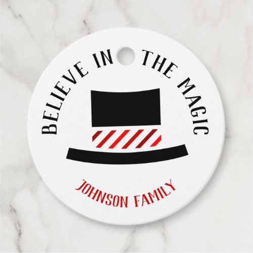 Believe in the Magic _ Snowmans Top Hat Favor Tags
