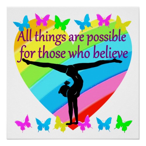 BELIEVE IN THE POWER OF YOUR GYMNASTICS DREAMS POSTER