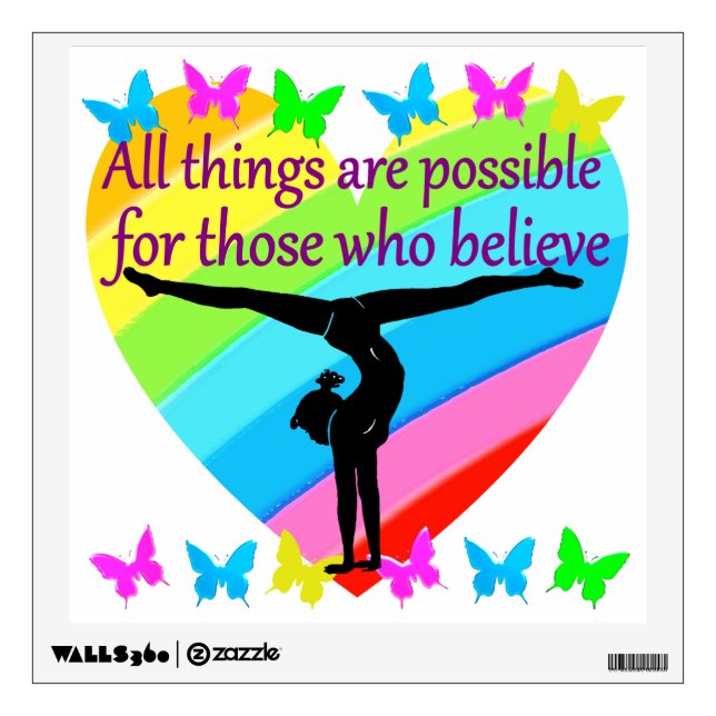 BELIEVE IN THE POWER OF YOUR GYMNASTICS DREAMS WALL DECAL (Front)