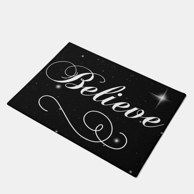 Believe in the Season Doormat (Angled)