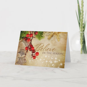 Believe In The Season Greeting Card