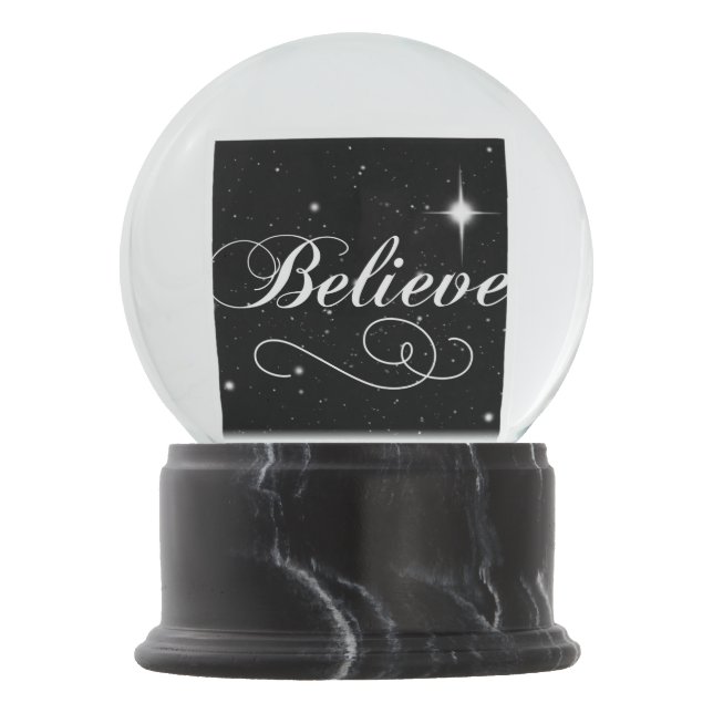 Believe in the Season Snow Globe (Front)