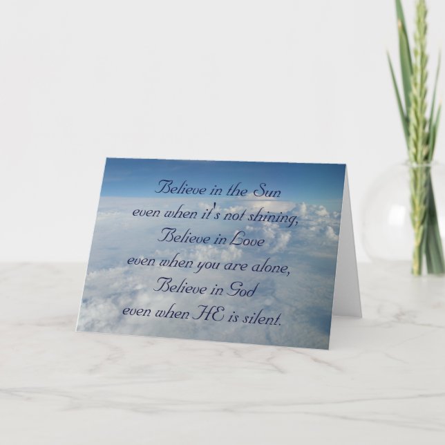 Believe in the Sun Card (Front)