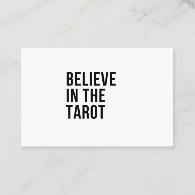 Believe in the Tarot Business Card (Front)