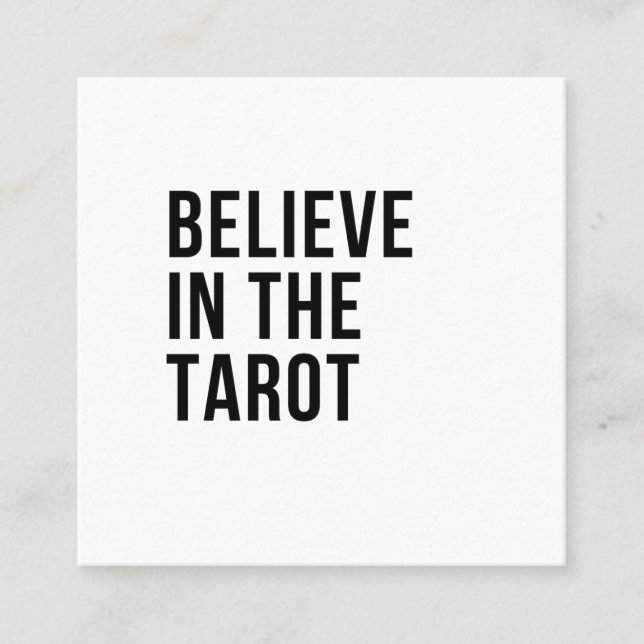 Believe in the Tarot Square Business Card (Front)