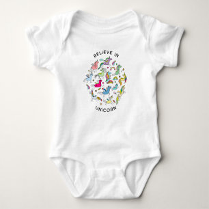 Believe in unicorn baby bodysuit