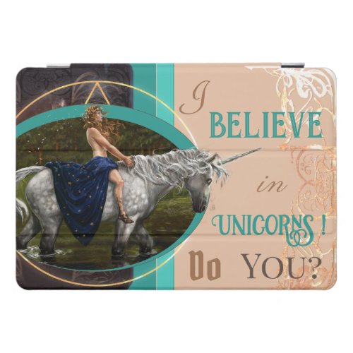 Believe in Unicorn fantasy art iPad Pro Cover